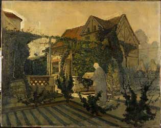 Le presbytère de Villiers-le-Bel de Thomas Couture tableau