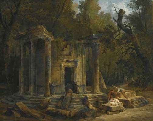 Le temple de la philosophie par Hubert Robert tableau